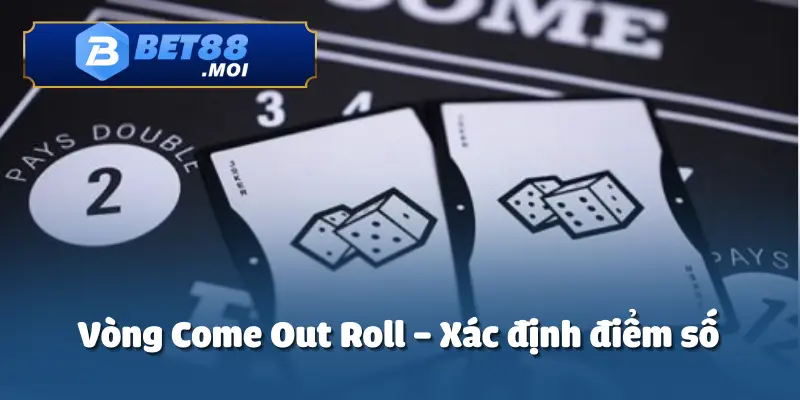 Cách Chơi Craps Tại Bet88 – Hướng Dẫn Chi Tiết Cho Tân Thủ 4 Vòng Come Out Roll là lần tung xúc xắc đầu tiên trong cách chơi Craps